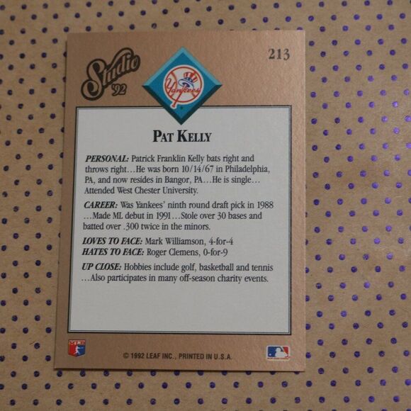 Pat Kelly #213 Baseball Card - Picture 2 of 2